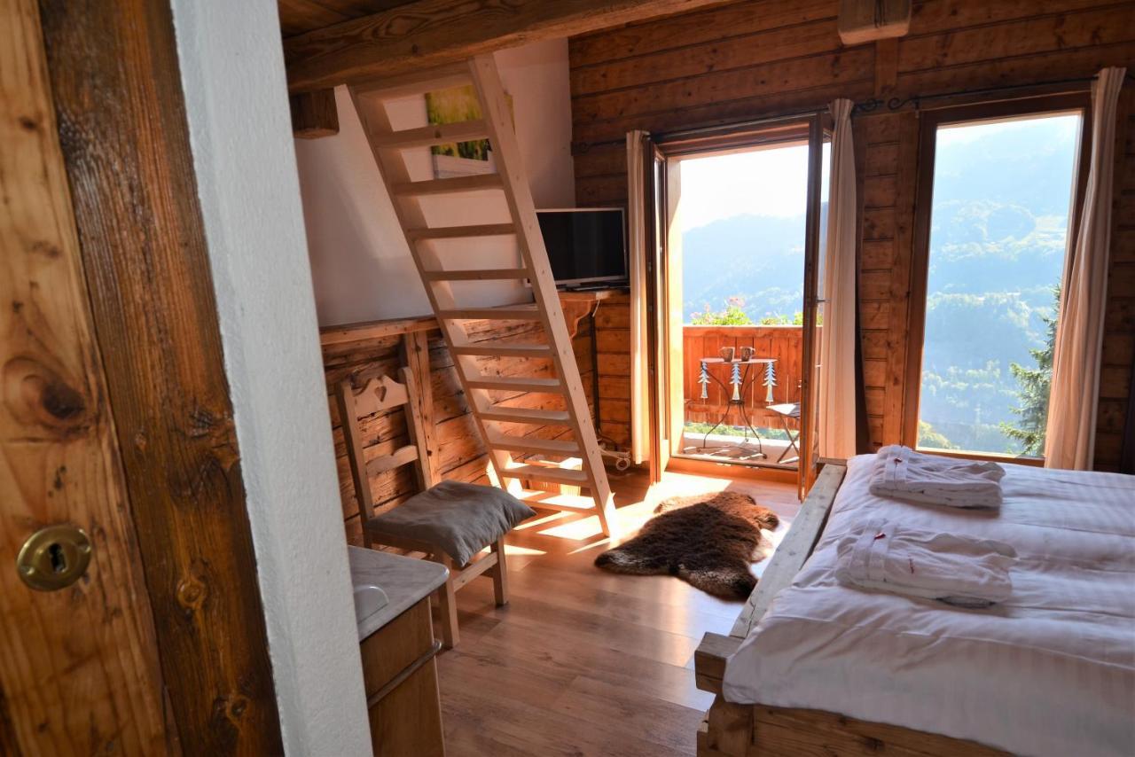 Les Chambres Et Roulottes Des Noisetiers Leysin Exterior foto