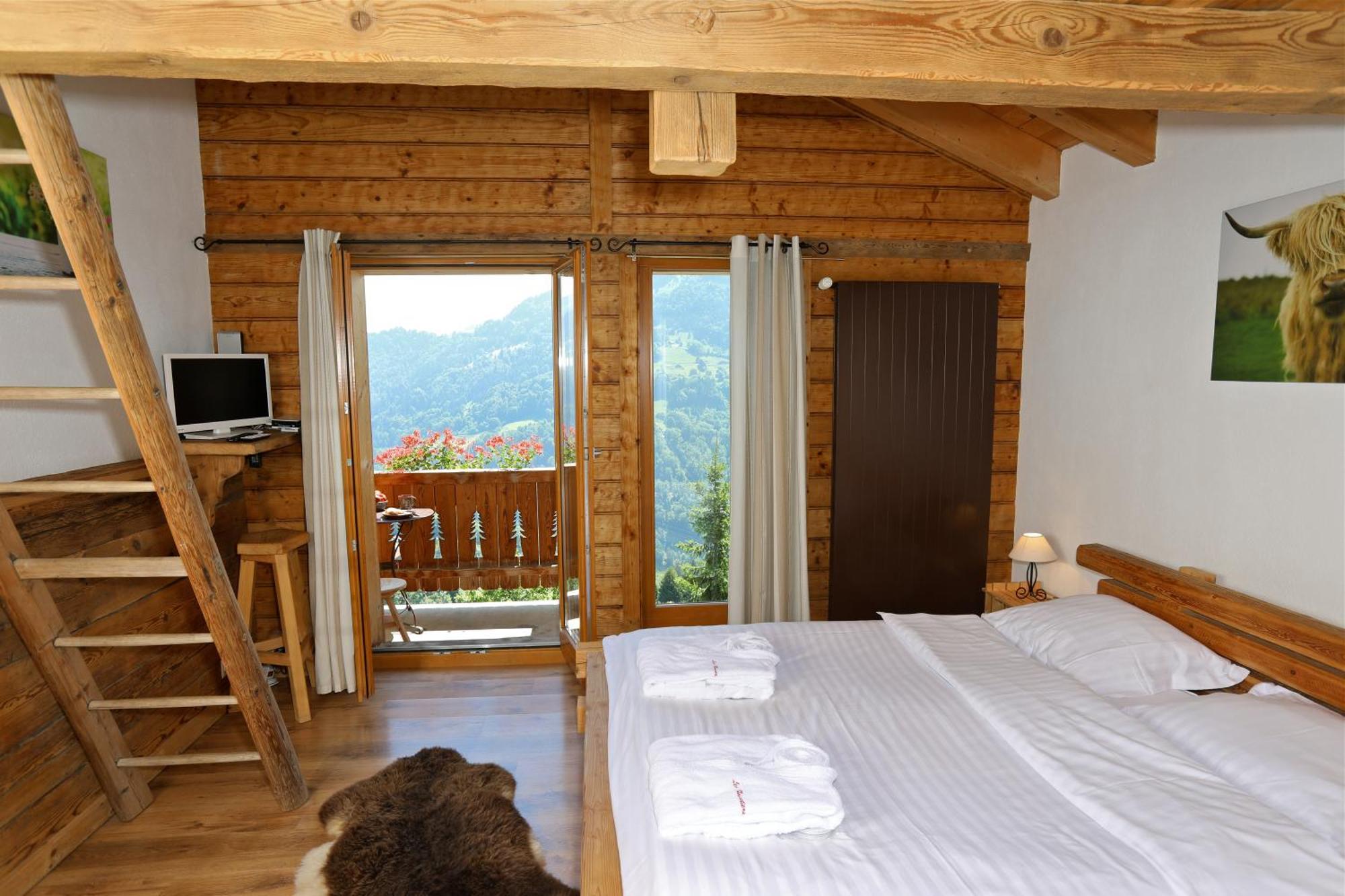 Les Chambres Et Roulottes Des Noisetiers Leysin Exterior foto
